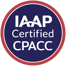 IAAP certified CPACC badge